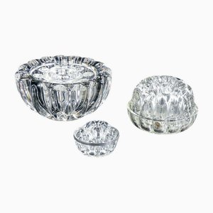 Glass Vases from VMC Reims, France, 1980s, Set of 3