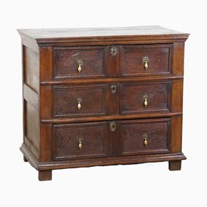 Antique English Oak Chest of Drawers, 17th Century