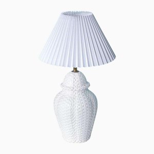 Vintage Regency Woven Ceramic Table Lamp