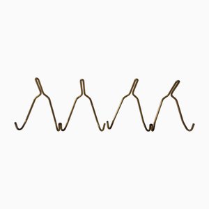 Mid-Century Brass Coat Hooks, 1950s, Set of 2