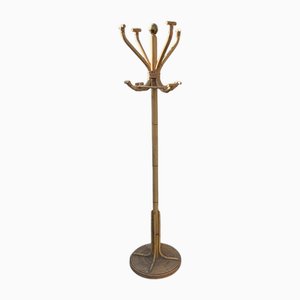 Vintage Rattan Parrot Coat Rack, 1970s