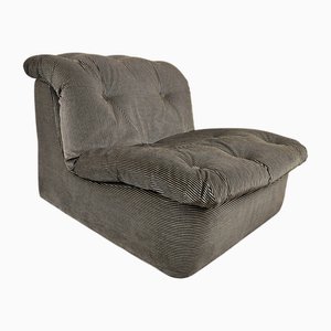 Fauteuil Vintage Rayé en Tissu, 1970s