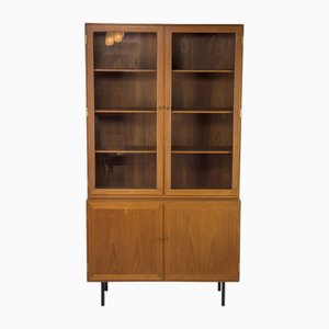 Danish Teak China Cabinet with Glass Doors attributed to Kai Winding for Poul Jeppesens Møbelfabrik, 1960s