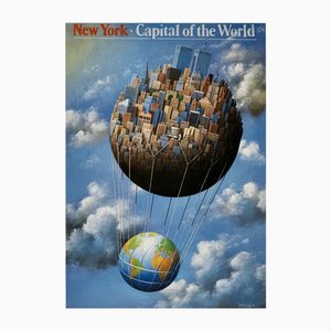 Rafal Olbinski, New York, Hauptstadt der Welt, 2020, Giclée-Print