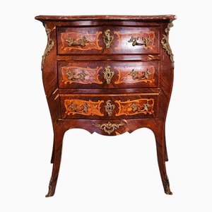 Curved Chest of Drawers with French Marble Top, 1930s