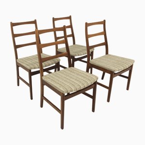 Walnut Chairs, Sweden, 1960s, Set of 4