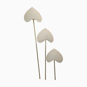 Brass Floor Lamps attributed to Antonio Pavia, Italy, 1970s, Set of 3