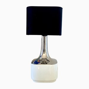 Space Age Lamp in Ceramic and Chrome Metal, 1970s