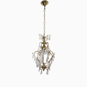 Crystal Ceiling Lamp. Spain, 1950s