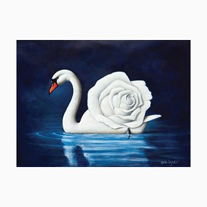Rafal Olbinski, A Swan, 2020, Giclée Print