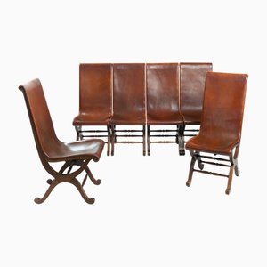 Spanish Slipper Chairs by Pierre Lottier for Almazan, 1970s, Set of 6