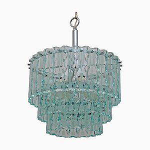 Ground Crystal Chandelier attributed to Cristal Art, Italy, 1970s