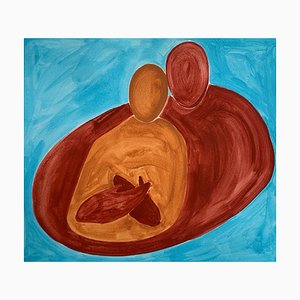 Waleria Matelska, Embraces III, 2024, Acrylique sur Papier