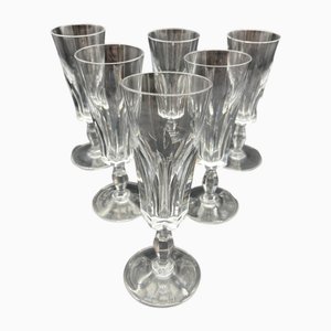 Bicchieri da champagne Polignac in cristallo con taglio Baccarat, 1957, set di 6