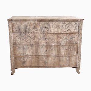Biedermeier German Bleached Walnut Chest of Drawers