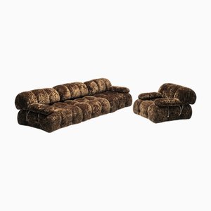 Set of Modular Sofa Sections and Armchair, Italy, 1970s, Set of 4