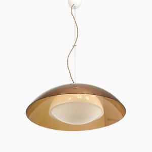Space Age Brown Ufo Lamp from Guzzini, 1970s