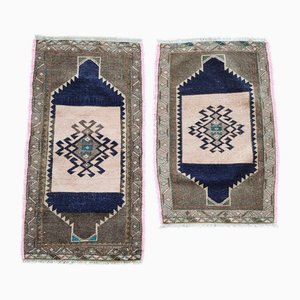 Turkish Hand-Knotted Oushak Rugs, 1970s, Set of 2