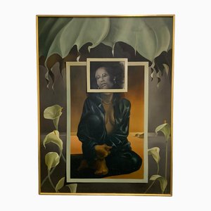 John Voss, Lilies, 1987, Oil on Canvas, Framed