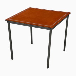 Folding Game Table in Steel and Velvet by Christian Dior, 1970s