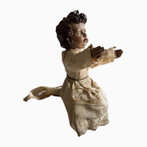 Antica figura di Gesù seduto intagliato, 1800