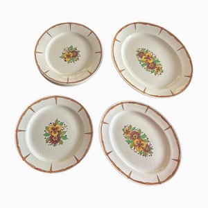 Art Deco Dishes and Plates from Boch Fréres La Louviére, 1920s, Set of 8