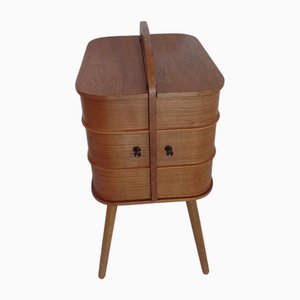 Danish Sewing Box in Teak, Nähkasten, 1960s