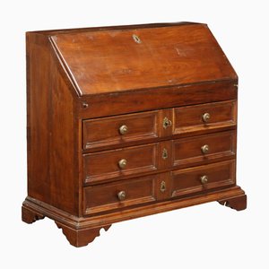 Antiker barocker Klappschrank aus Nussholz, Pappel & Bronze