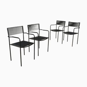 Spaghetti Chairs attributed to G. Belotti for Alias, 1980s, Set of 4