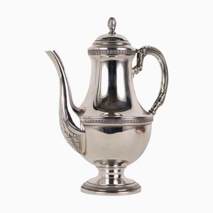 Antique Silver Coffee Maker from Miracoli Milan, Italy, Early 20th Century