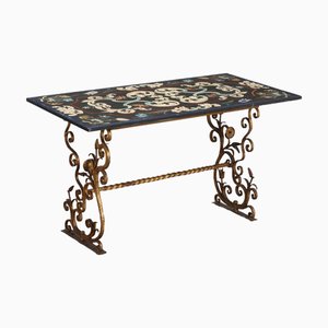 Antique Coffee Table in Wrought Iron