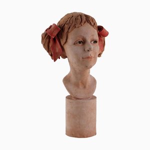 Modern Sculpture of Female Head by Luigi Gatti