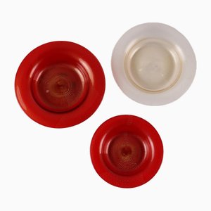 Piatti in vetro di Murano, set di 3, set di 3