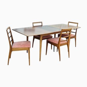 Ausziehbarer Mid-Century Teak Esstisch & Stühle von McIntosh