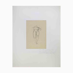Félix Barrias, Figure, Pencil Drawing, Late 19th Century