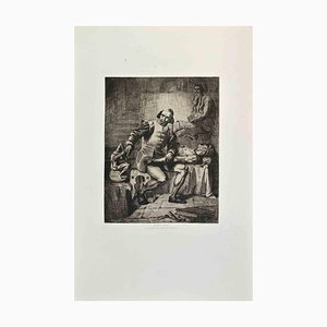 Edouard Moyse, Michel Ange, Etching, 1870s