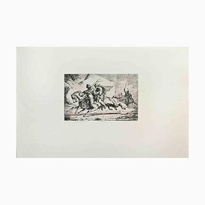 Dominique Félix, L'Elevèment, Etching, 1870s
