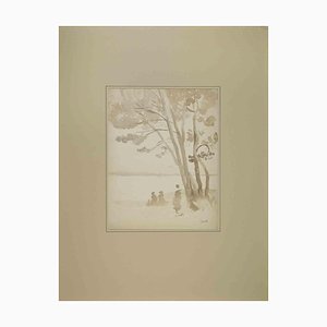 Henri Lerolle, The Tree, Watercolor, Early 20th Century
