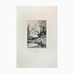 Adolphe Appian, Une Mare, Etching, 1870s