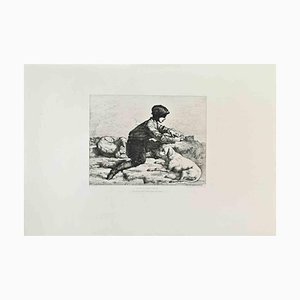 Jacques-Joseph Lecurieux, Le Petit Branconnier, Eau-forte, 1870s