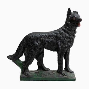 Plaster Traditional Dog Figure, 1950s