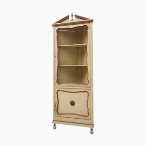 Early 20th Century French Provincial Corner Display Cabinet in Wood