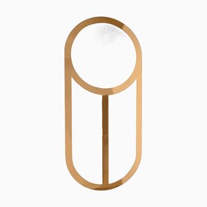 Espejo triple grande de bronce de Crystal Art, Italia, años 70