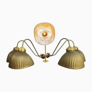 Applique da parete Run of Gold in vetro Mercury di Philips, anni '20