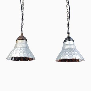 Mercury Glass and Brass Giso Confectory Light from Gispen, 1920s