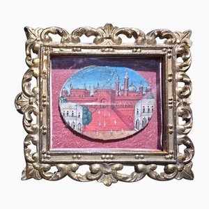 Indian Artist, Landscape Miniature, 1890, Oil Painting