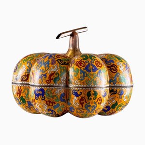 Scatola grande per zucca cloisonné, Cina, inizio XX secolo, fine XIX secolo