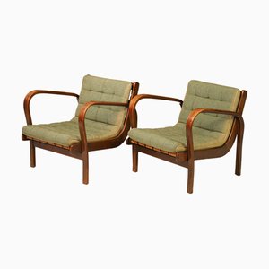Set of Lounge Chairs attributed to Karel Kozelka and Antonín Kropáček for Interior Prague, 1940s