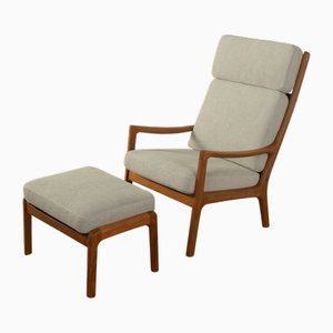Set de Fauteuil et Ottomane Senator par Ole Wanscher pour Cado, 1960s