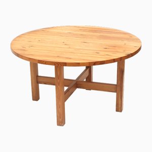 Tavolo da pranzo rotondo Norden in pino di Ikea, anni '70
